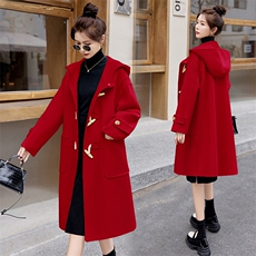 年货大红色喜庆双面羊毛大衣。2023年冬季新款女装,女装年货大红色喜庆双面羊毛大衣。2023年冬季新款女装,女装双面呢大衣,关键词,关键词