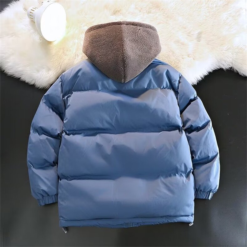2024高品质港风厚棉服男女款假两件连帽棉衣时尚棉衣男款外套,男装棉衣,星座1013