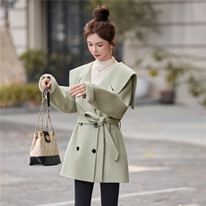 双面羊毛大衣女高级感时尚减龄今年流行毛呢外套2025年冬季，女装双面呢大衣，琦鑫阁（原依鑫阁）