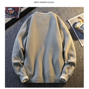 MM322-P63新款高品质亨利领假两件休闲针织毛衣图片