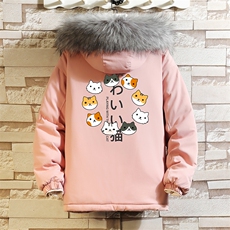 MM48215-P130冬季大毛领衣男士大码加厚袄男服砖墙，男装棉衣，电商A040A