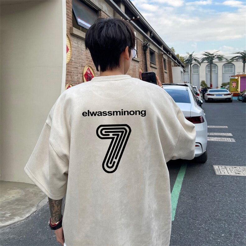 量大优  供视频  重磅麂皮绒短袖T恤男 JPDX202-特P19图片
