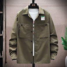 衬衣男新款纯棉工装翻领休闲时尚长袖衬衫XZ310B-3-CY806-P58，男装衬衫，星座310B-3