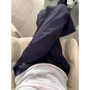 美式工装裤男女新款抽绳显瘦宽松休闲阔腿裤男LB6266-P38 加绒45图片