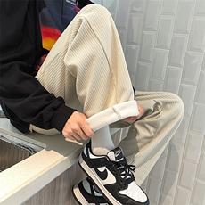 加绒加厚雪尼尔灯芯绒情侣款直筒裤子B221-LK21198-P55常规P50，男装休闲裤，电商B221