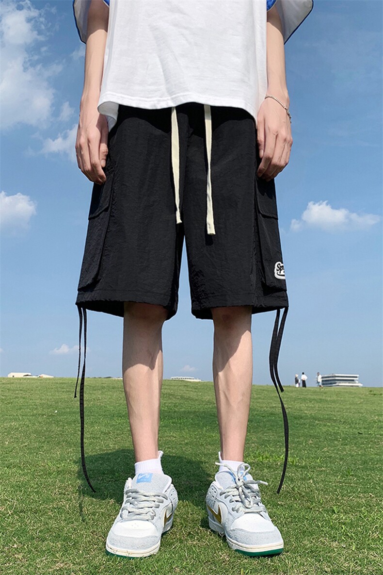 港风23新款夏季时尚百搭宽松工装大口袋短裤五分裤A6261P40控58,男装牛仔裤,电商A268A