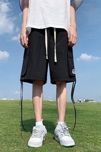 港风 23新款夏季时尚百搭宽松工装大口袋短裤五分裤A6261P40控58图片