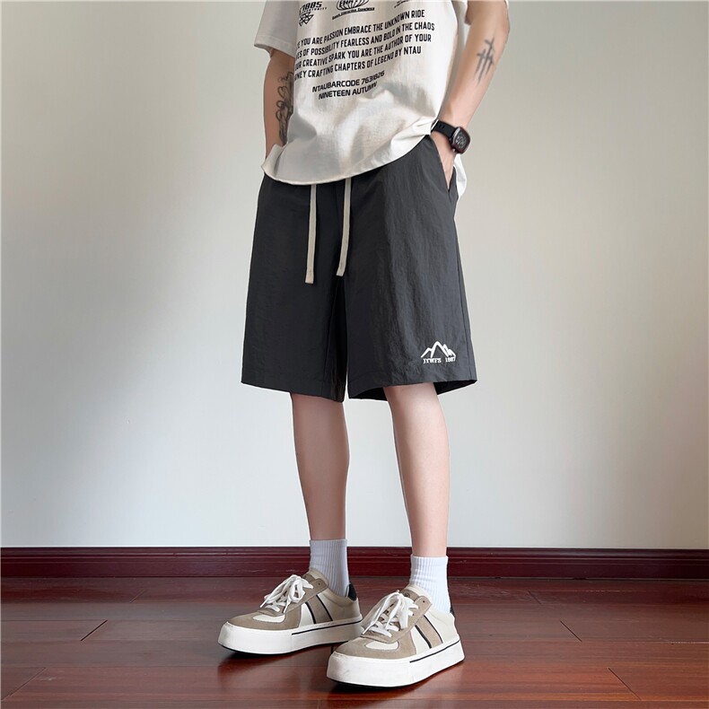 2025夏季新款潮流速干冰丝宽松短裤五分裤B315-K24149-特p25控48,男装牛仔裤,电商B315
