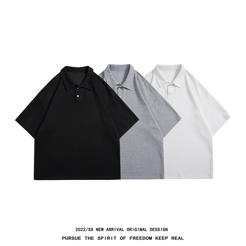 得物\唯品二开华夫格翻领POLO衫T恤短裤运动套装TZ725特批P45,男装牛仔裤,电商A247B
