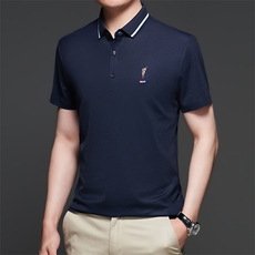 夏季新品商务男士休闲简约短袖T恤翻领中年半袖polo衫MY2114-P63，男装Polo衫，星座1105-3