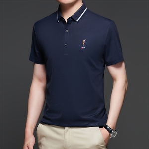 夏季新品商务男士休闲简约短袖T恤翻领中年半袖polo衫MY2114-P63图片