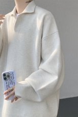 高级感POLO毛衣外套男慵懒风纯色针织衫美式百搭上衣MY1231特P50，男装针织衫/毛衣，电商D206-1