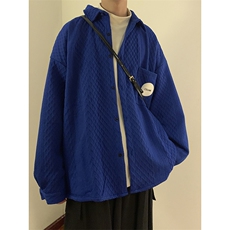 春装针织长袖衬衫男休闲衬衣外套C308P60，男装衬衫，电商C323