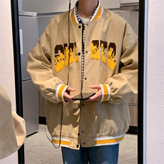秋款棒球服夹克外套男潮牌潮流字母刺绣情侣学生22112-P70控108，男装夹克，星座717