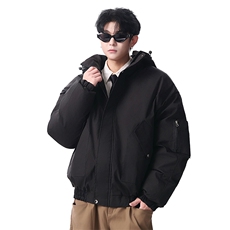 棉服男冬季新款港风宽松连帽棉衣MF9006-P90，男装棉衣，星座214-3
