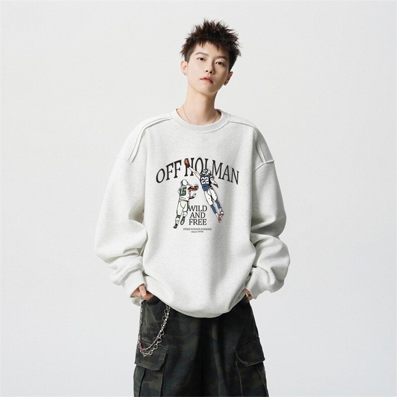 得物供货、重磅420克现货 圆领卫衣宽松HD019-1-WY2761LL-P35图片