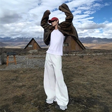 WT157-P158仿貂毛皮草外套短款宽松毛绒夹克棉衣棉服网图，男装夹克，星座1501-3