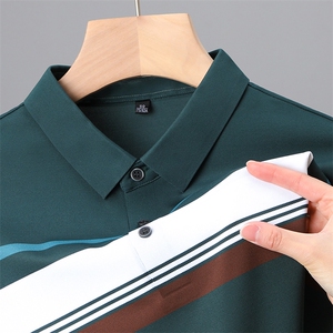 2023夏季新款polo衫男士休闲商务翻领短袖T恤男装夏装上衣服薄款图片