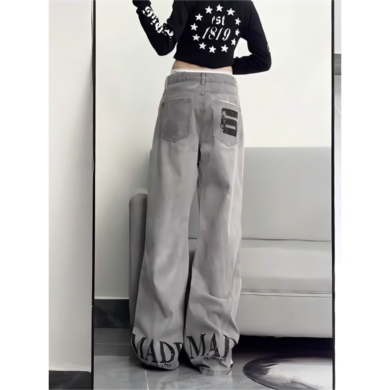 美式潮牌水洗做旧拼接牛仔裤男ZN155P48,男装牛仔裤,星座1112-1