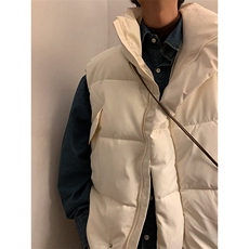 冬季立领棉马甲加厚潮流男士棉背心纯色休闲外套A266-WMJ203-P45，男装背心/马甲，电商A266