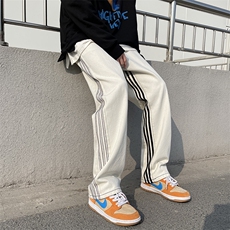 三条杠高街牛仔裤直筒拖地裤B342-NK1004-P55控68，男装牛仔裤，电商B342