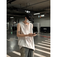 纯色背心X5386-TP16外穿纯棉无袖T恤汗衫夏季薄款休闲运动坎肩，男装背心/马甲，电商A102