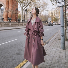 2020春季新款已出货粉紫色风衣225-F11（），女装风衣，浙宝225