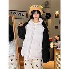 加绒加厚冬款男女立领棉衣保暖拼色面包服外套MY22P75，男装棉衣，星座1013-1