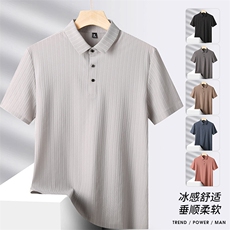 夏季新款无痕短袖Polo衫冰丝锦氨T恤HS1167-P38，男装T恤，星座1206（原A206）