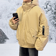 棉服男冬季新款港风宽松连帽棉衣MF9006-P90，男装棉衣，星座214-3