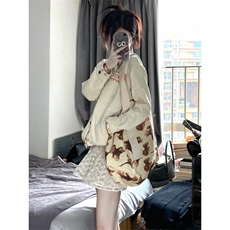 【有货】碎花领拼接外套男女同款春秋情侣工装夹克K95CC-特P60，男装夹克，星座1007（原301D）