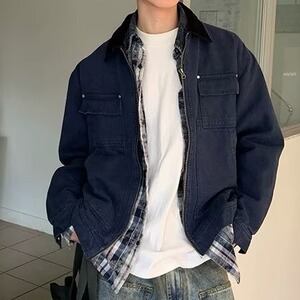 工装夹克男士潮牌2025秋季新款街头上衣百搭休闲外套潮W6634-P76图片