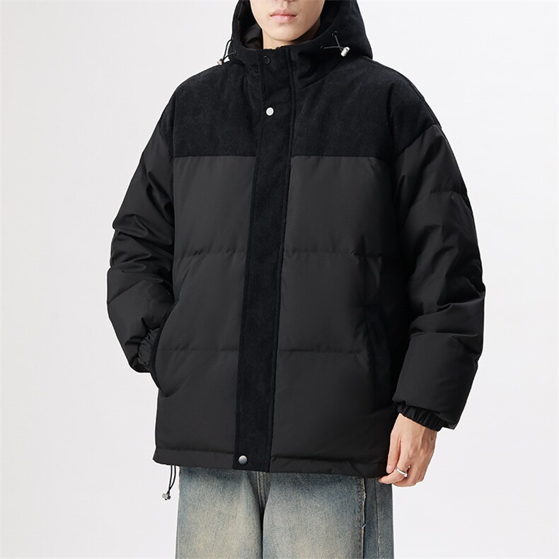 休闲拼接撞色50灰鸭绒羽绒服男女情侣保暖御寒外套YR9008-P130图片
