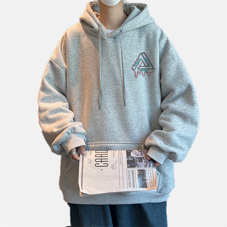 500g重磅卫衣男款春秋潮牌硬挺连帽cleanfit美式复古外套oversize,男装卫衣,星座313B-2