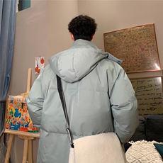 特批港风咖啡厅时尚字母印花连帽棉衣A247-TPMY220特批95，男装棉衣，电商A247
