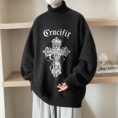 控68高领毛衣男士大码内搭毛线衣男GM45268-P45加绒款-P65，男装针织衫/毛衣，电商A040