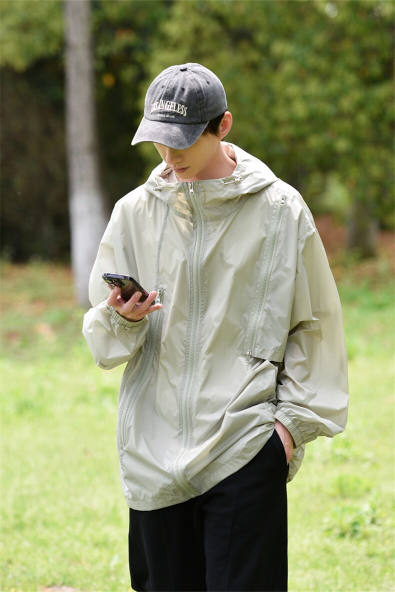 F8079/P65防晒指数UPF50+有报告防紫外线防晒服男外套防晒衣,男装防晒衣,电商A141
