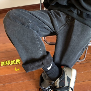 加绒牛仔裤小直脚B342-K7012-P35JR45控59系皮带