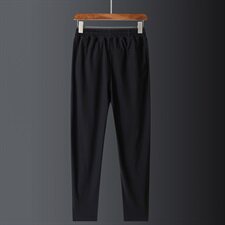 男日系大码高弹力小脚黑色休闲裤春秋薄款长裤子5032-1_3355P50，男装休闲裤，星座1516-1