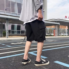 工装短裤男韩版潮大口袋2023春秋新款ins宽松百搭休闲裤K3377-P26，男装休闲裤，星座412-3