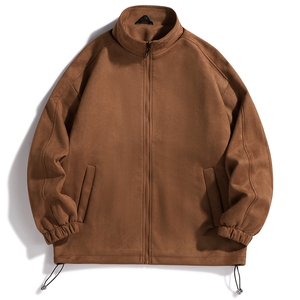 复古麂皮绒外套秋冬款潮牌棒球服宽松夹克潮牌外穿 A438-3720-P70图片