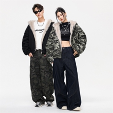美式座山雕夹克男冬季短款派克服保暖迷彩连帽棉服MY2519-P98，男装夹克，星座610（原A335）