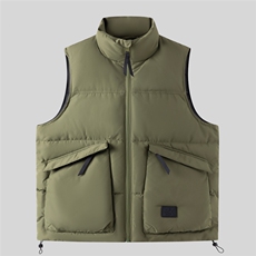 山系白鸭绒秋冬季大码工装宽松羽绒马甲港风羽绒服背心MY369P120，男装背心/马甲，星座210