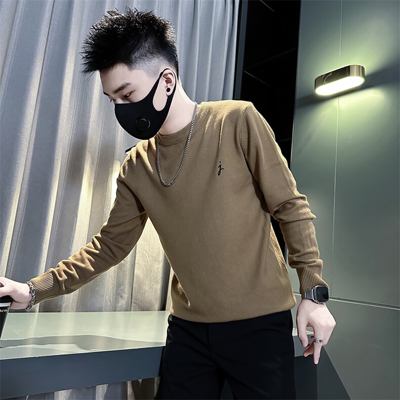 痞帅高级感绣标男士套头打底毛衣社会小伙店主风301C-M60-P48控68,男装针织衫/毛衣,星座301C（原B323）
