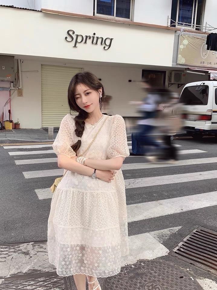 夏季新款仙女范欧根纱连衣裙,女装连衣裙,L·H·X