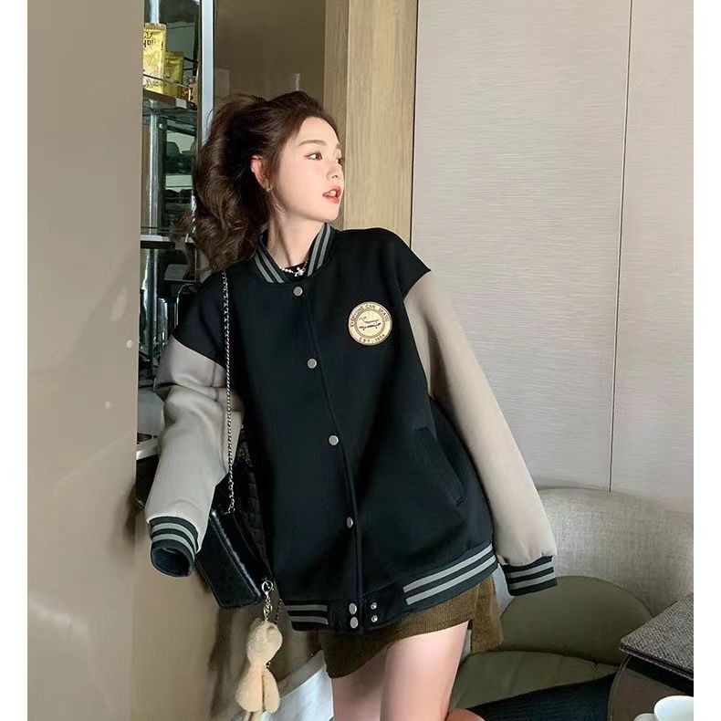 J9927-P40潮复古慵懒风小众外穿棒球服外套,女装短外套,星座617A-2