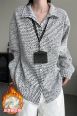 480g重磅雪尼尔纹理感加厚银狐绒夹克外套男J5265J加绒-特P45控88，男装夹克，电商A001