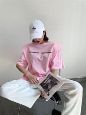 垫肩大版T恤，女装T恤，YSQ Boomboom