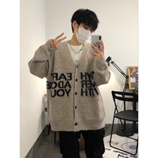 【有货】秋冬高级感慵懒风开衫毛衣男美式针织外套MY452HH-特P58，男装针织衫/毛衣，星座1007（原301D）