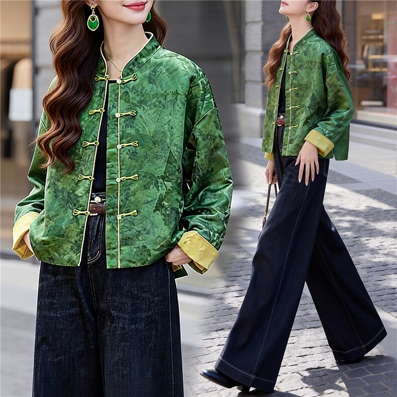 芷墨春季新款复古盘扣设计感新中式气质外套显高显瘦超百搭女,女装短外套,芷墨服饰